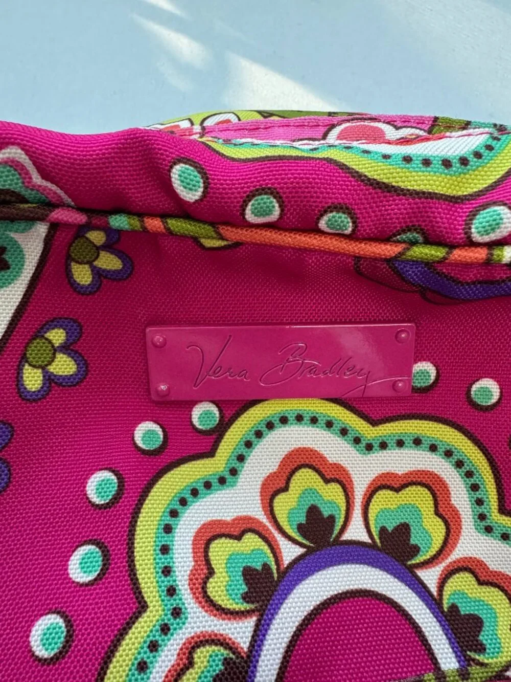Vera Bradley Campus Backpack Retired Priscilla Pink Pattern Hot Pink Paisley - Picture 7 of 7